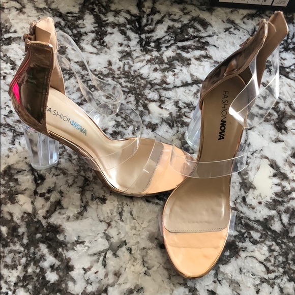 Rose gold clear heels - Picture 2 of 6